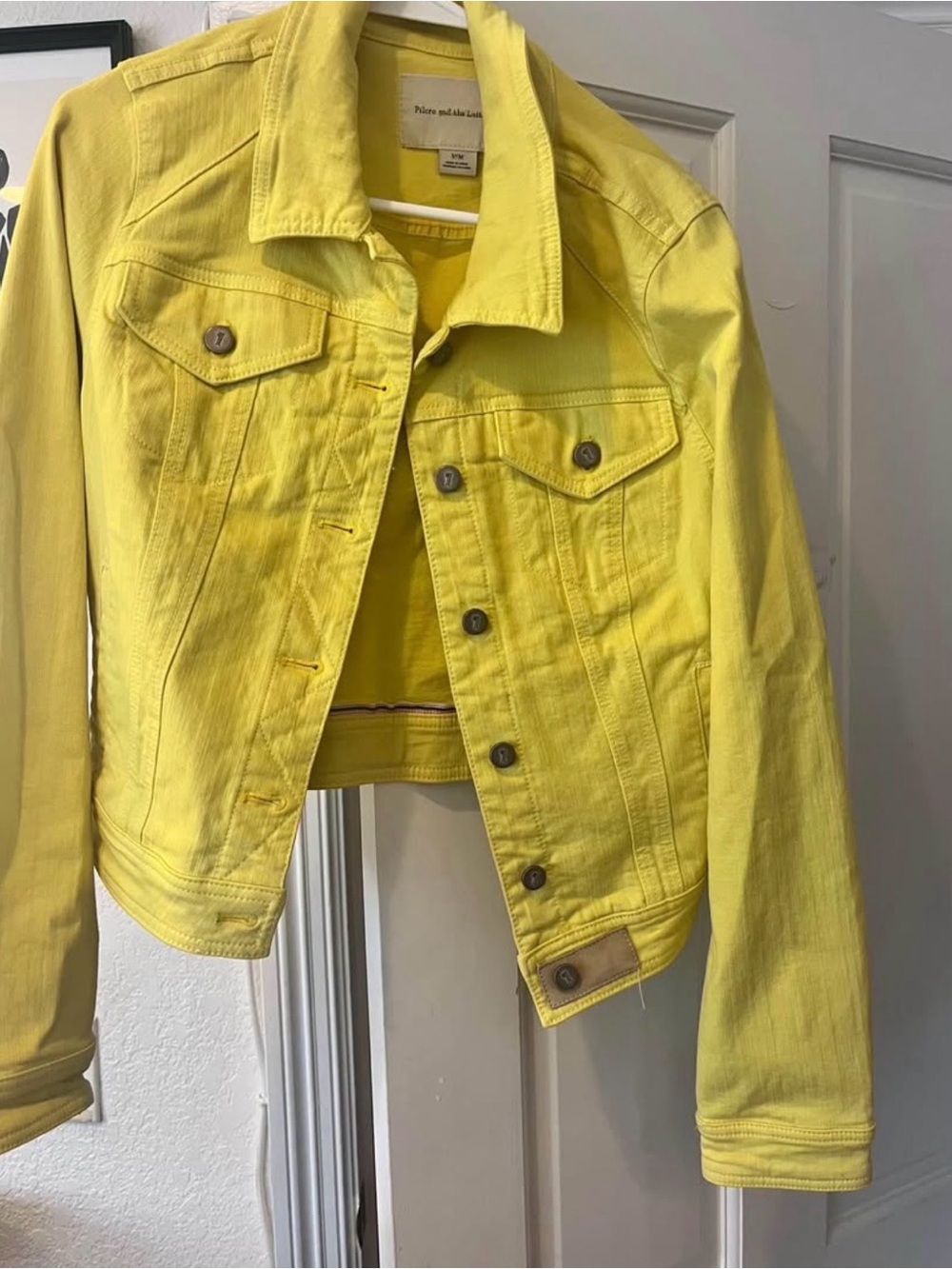 Pilcro and the Letterpress Yellow Denim Jacket